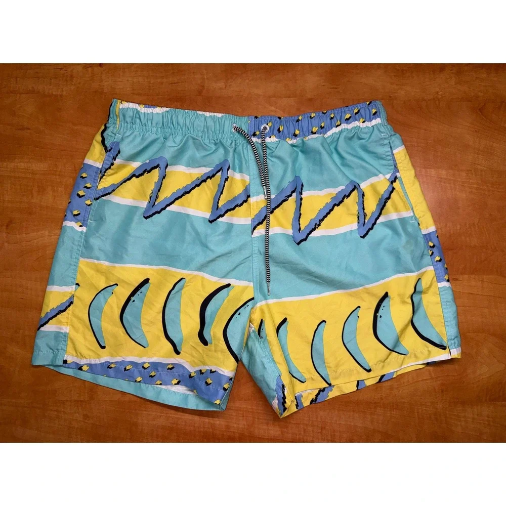 Boardies Apparel Mens XL Swim Trunks Multicolor Geometric Abstract Board Shorts